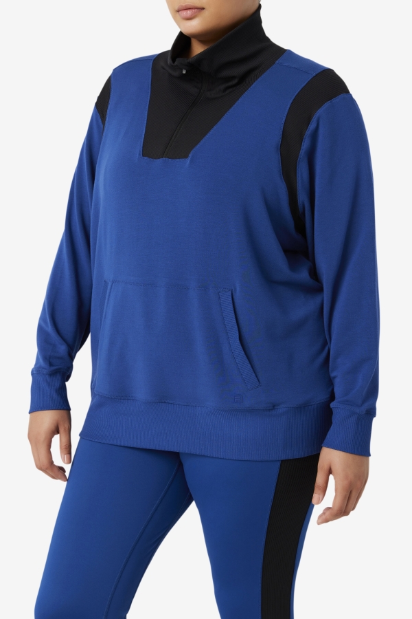 Fi-Lux Half Zip Fila Navy Peony-Black