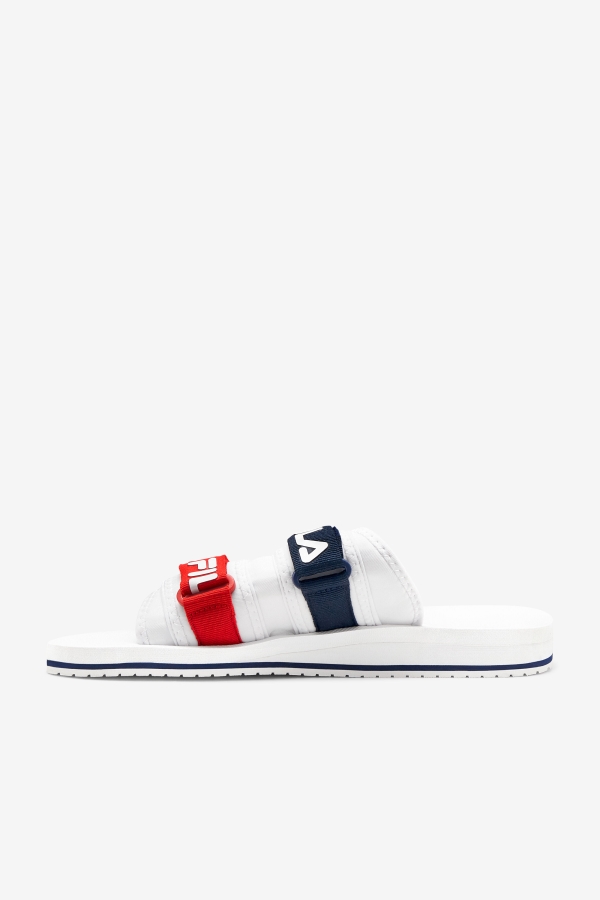 White-Navy-Red Fila Men\'s utility silde
