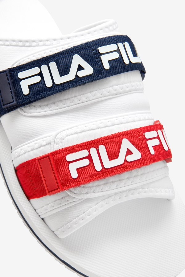 White-Navy-Red Fila Men\'s utility silde
