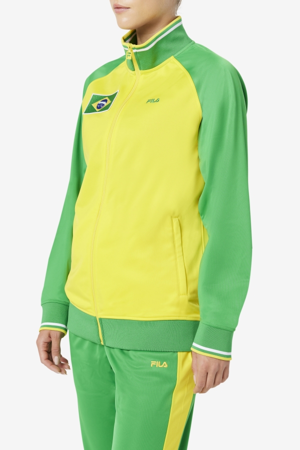 Fila Brazil Track Jacket Yellow-Fern Green-White