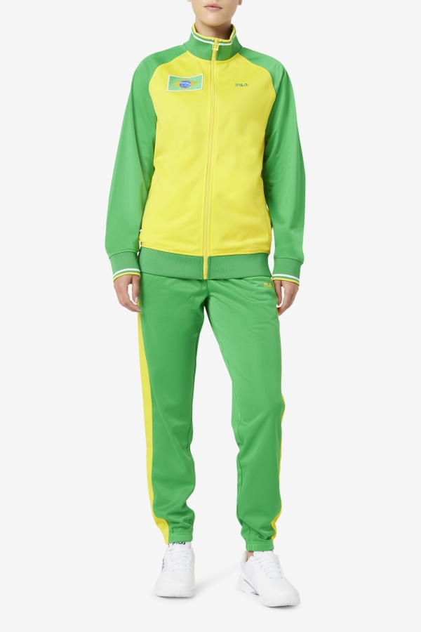 Fila Brazil Track Jacket Yellow-Fern Green-White