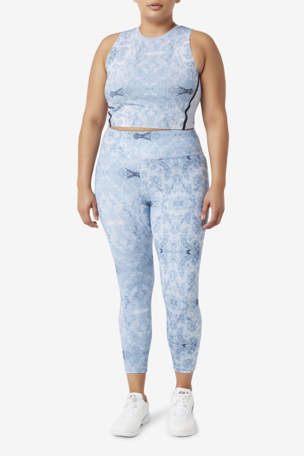 Uplift Athletic Crop Top Fila Blue Fog-Black