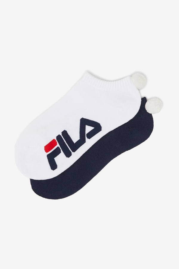 Women\'s Tennis Pom Pom Sock 2-Pack Fila Navy
