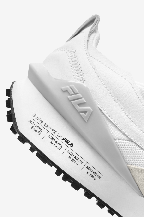 Men\'s Renno N-Generation Patched Fila White-Glacier Gray
