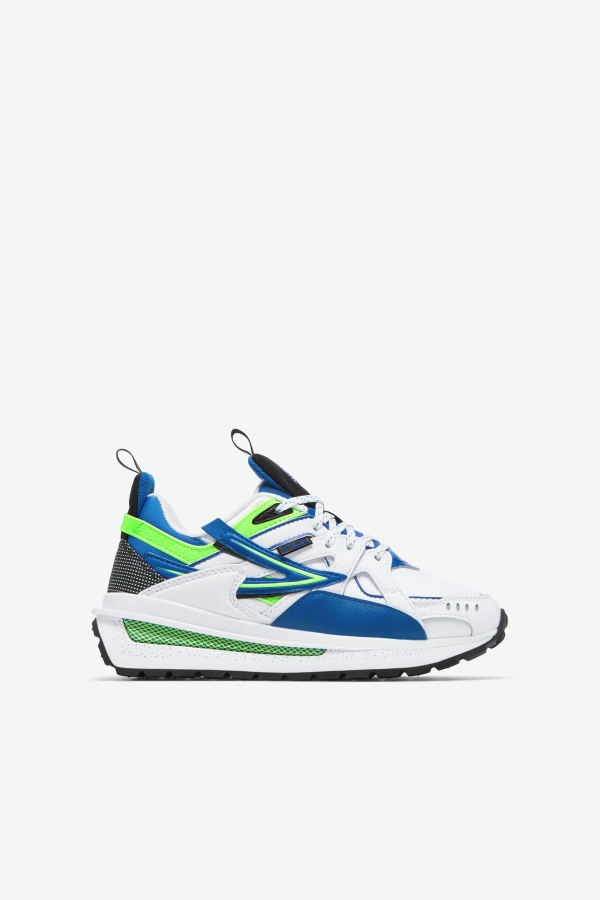 Fila Big Kids' Sandenal White-Blue-Green