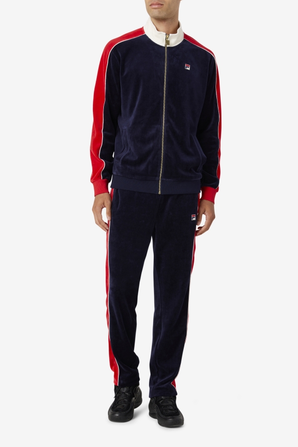 Peacoat-Gardenia-Red Fila Cima Velour Pant