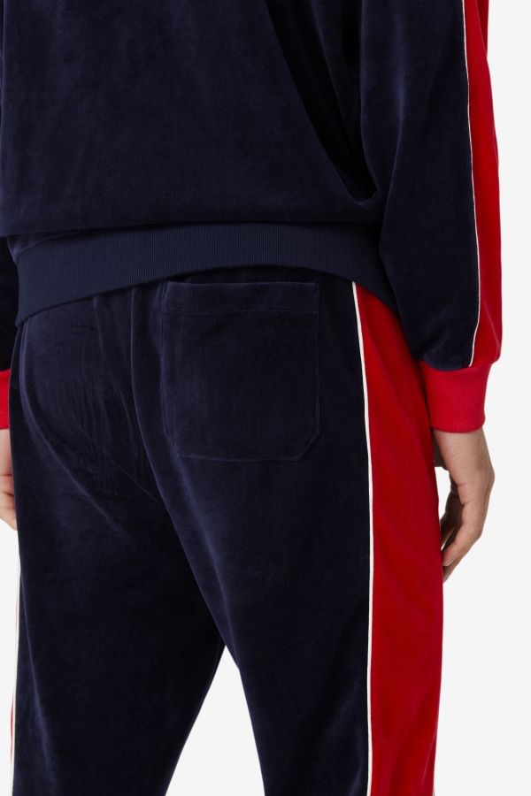 Peacoat-Gardenia-Red Fila Cima Velour Pant