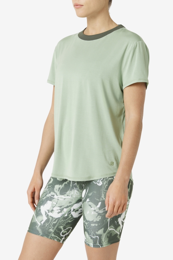 Basil-Thyme Fi-Lux Short Sleeve Top Fila