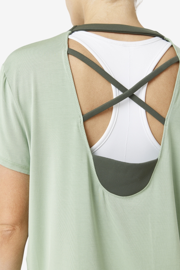 Basil-Thyme Fi-Lux Short Sleeve Top Fila