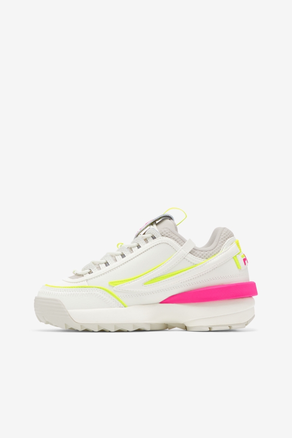 Fila Women\'s Disruptor 2 Exp White-White Sand-Pink Glo