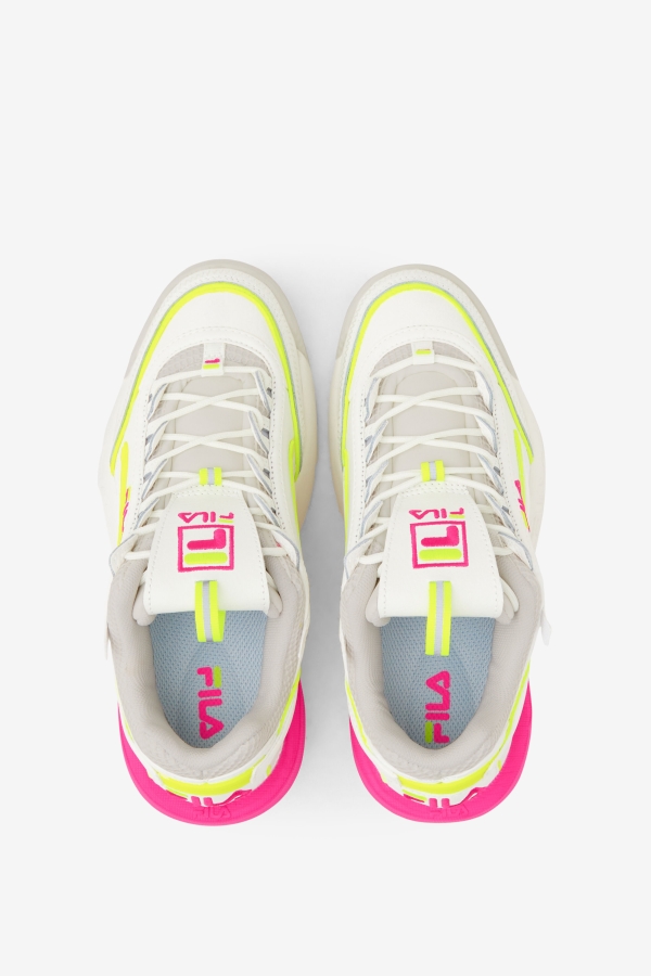 Fila Women\'s Disruptor 2 Exp White-White Sand-Pink Glo