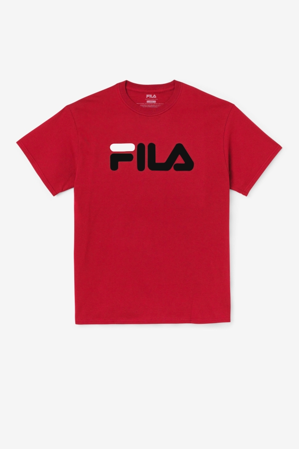 Fila Men's Logo Tee Red-Black-White