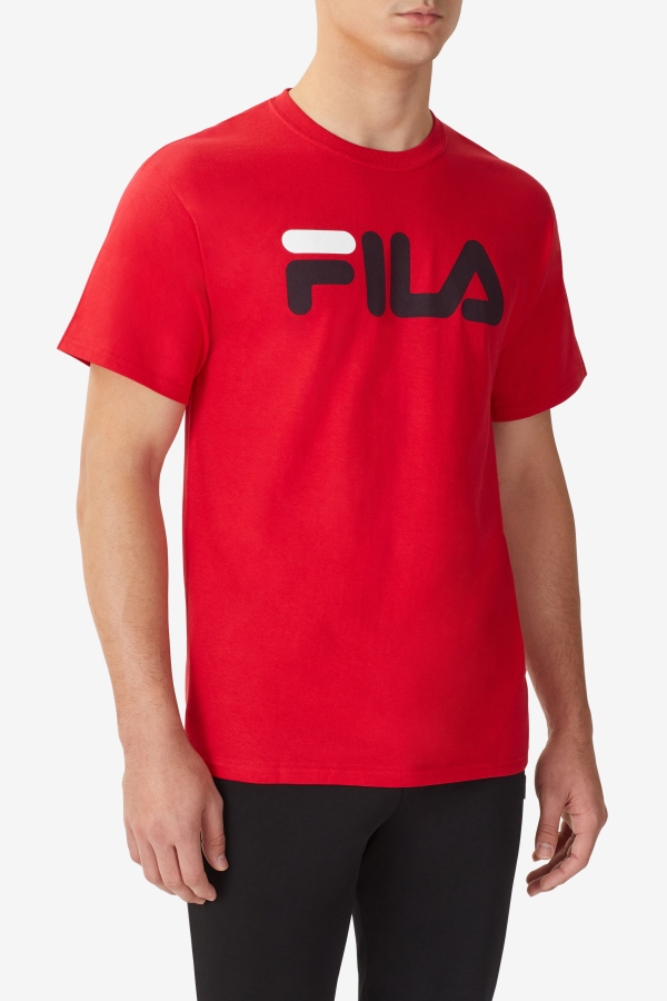 Fila Men\'s Logo Tee Red-Black-White