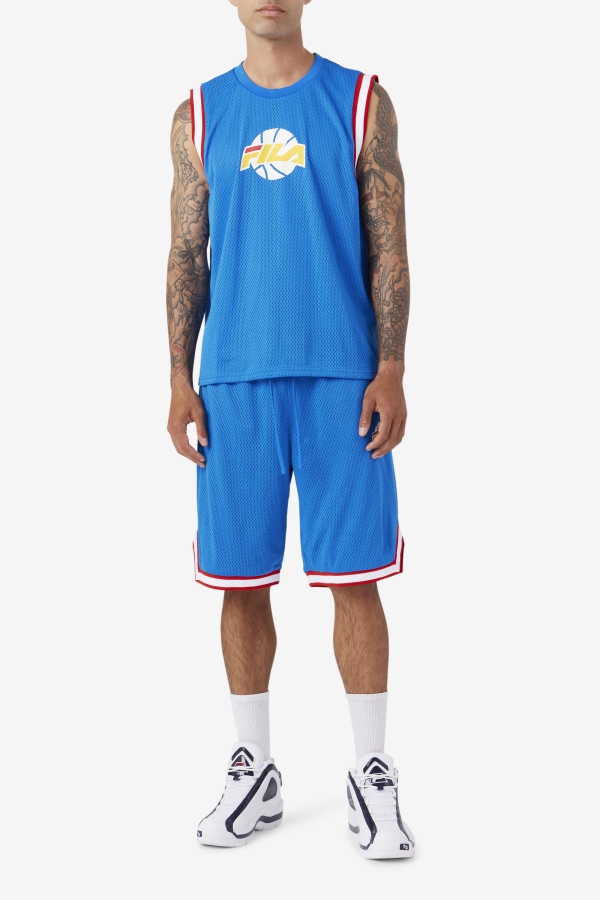 Ovi Basketball Short Blue-White-Red-Gold Fila