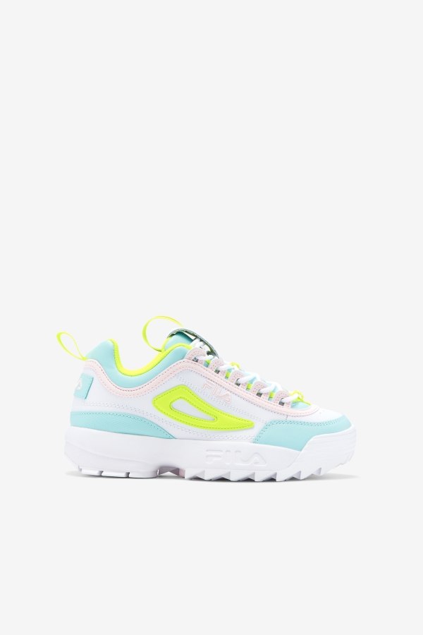 Fila Little Kids' Disruptor 2 Premium White-Yellow-Blue