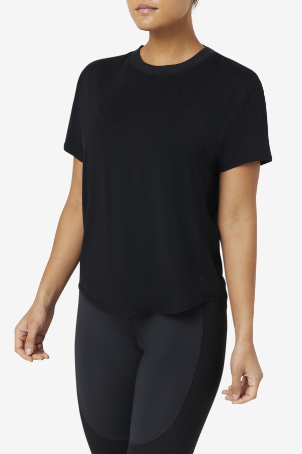 Fila Fi-Lux Black Short Sleeve Top