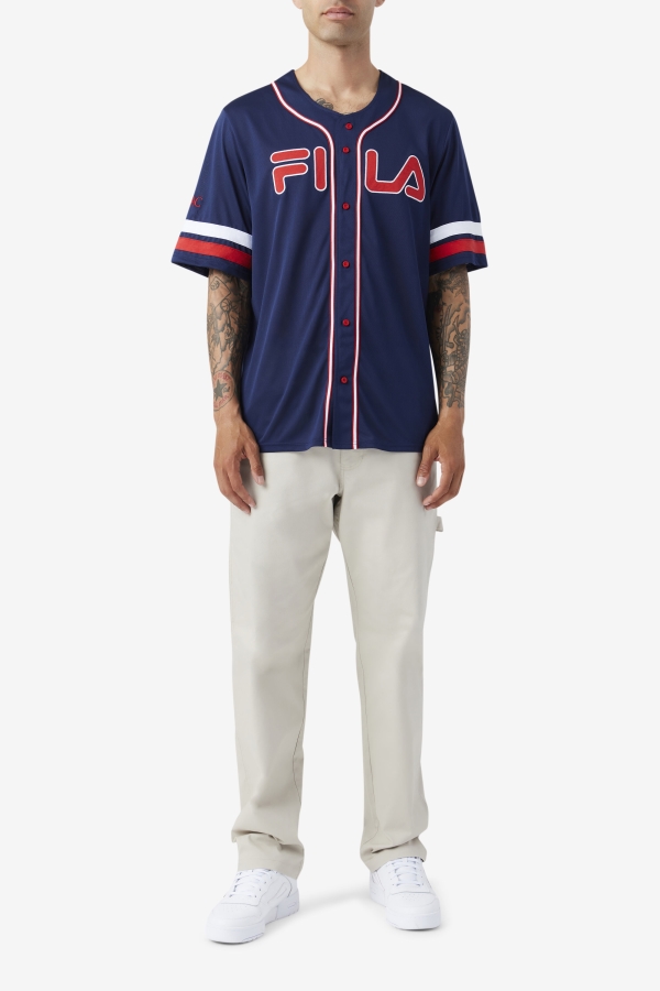 2Pac Baseball Jersey Fila Navy-Red-White