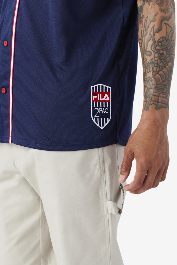 2Pac Baseball Jersey Fila Navy-Red-White