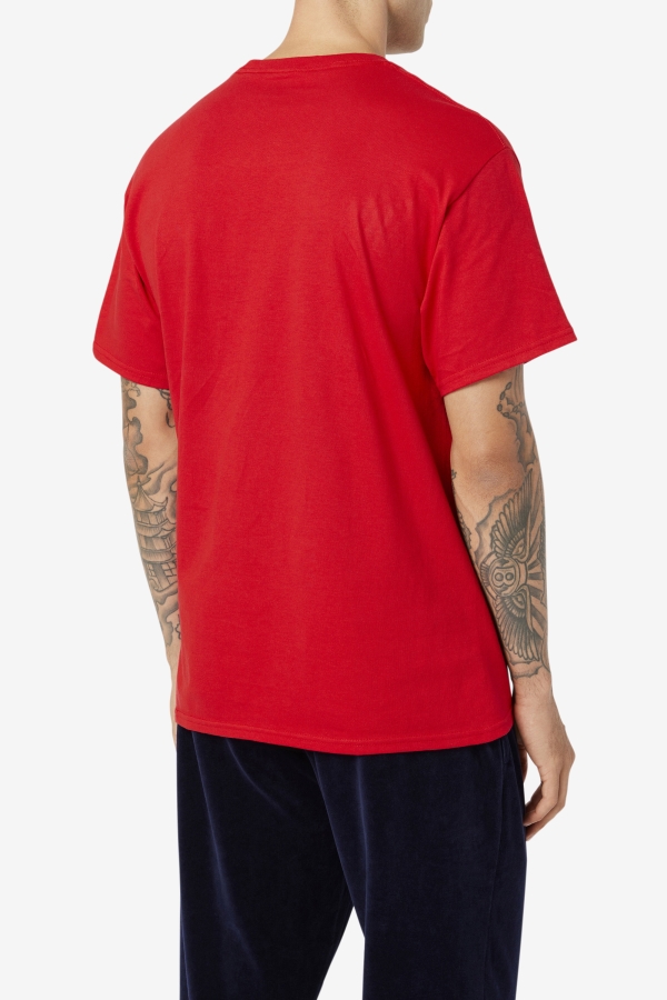 Red-White-Navy stacked tee shirt Fila