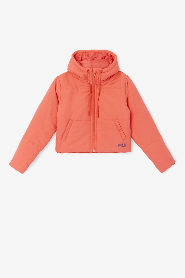 Cayenne-Pickled Beet Fila Eden Puffer Jacket