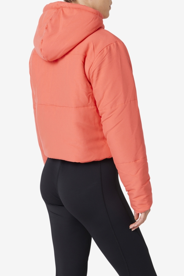 Cayenne-Pickled Beet Fila Eden Puffer Jacket
