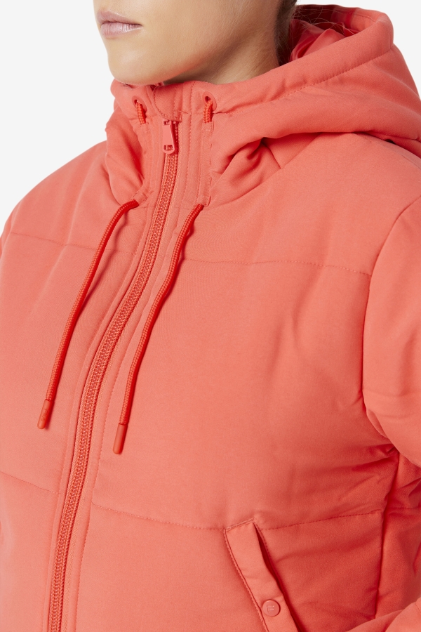 Cayenne-Pickled Beet Fila Eden Puffer Jacket
