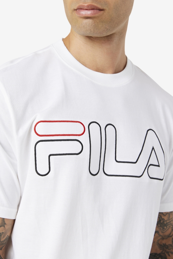 borough tee Fila White-Black-Red