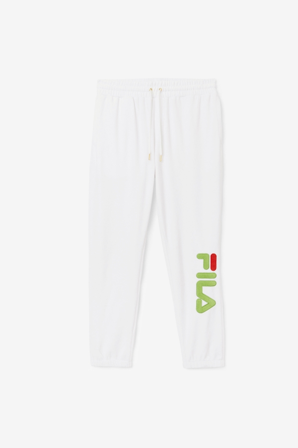 Fila Mansur Velour Pant White-Forest Green-Red