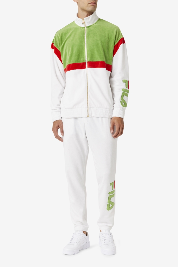 Fila Mansur Velour Pant White-Forest Green-Red