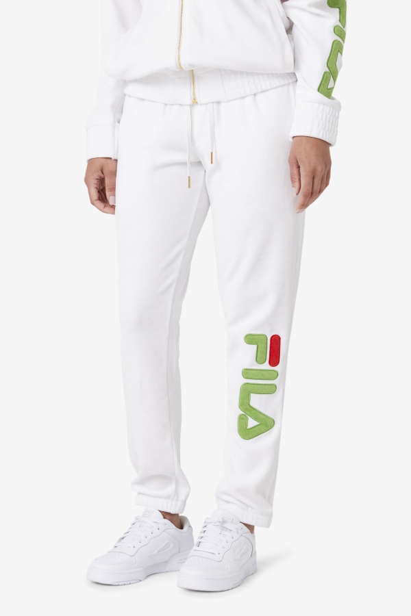 Fila Mansur Velour Pant White-Forest Green-Red