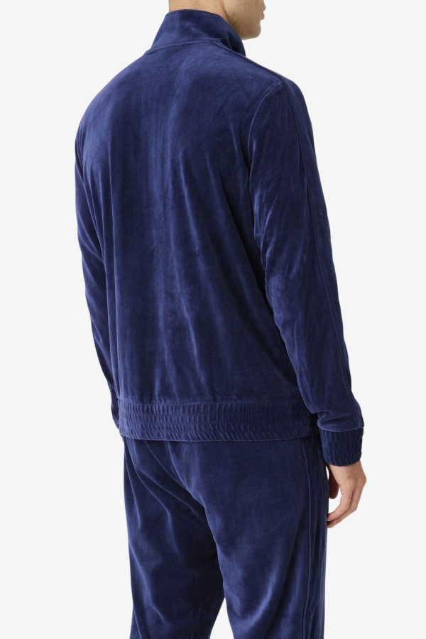 Deverall Velour Jacket Navy Fila