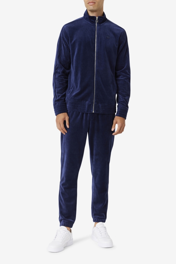 Deverall Velour Jacket Navy Fila