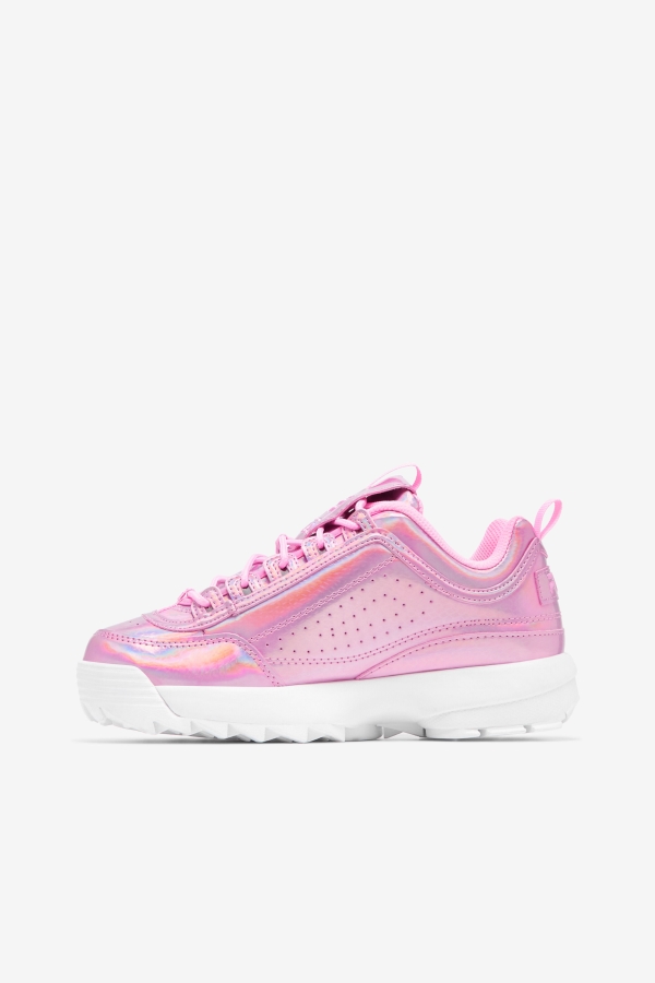 Cotton Candy-White Women\'s Disruptor 2 Premium Iridescent Snake Fila