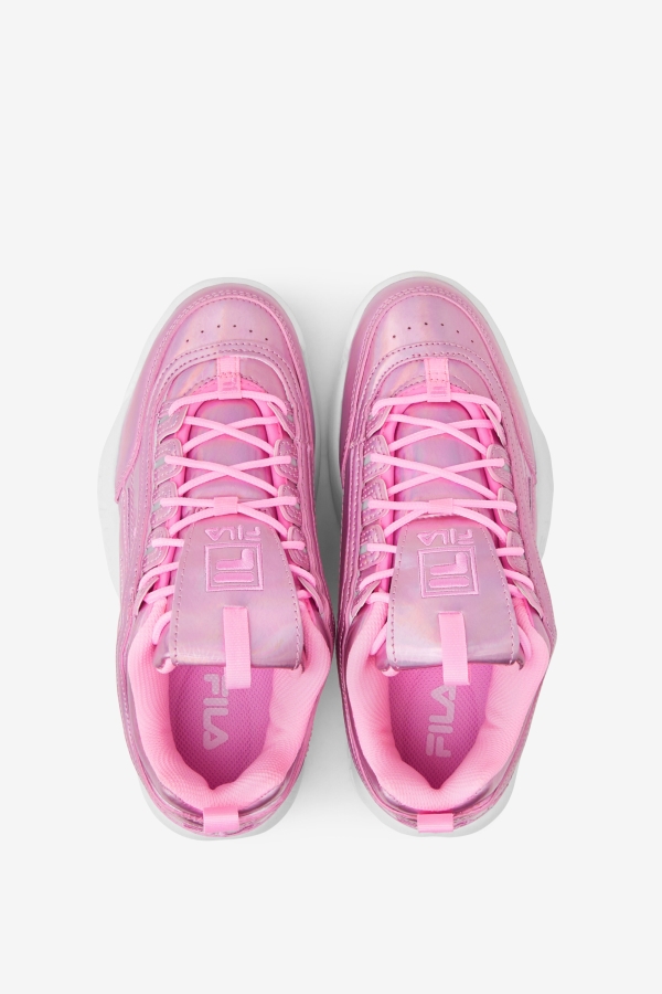 Cotton Candy-White Women\'s Disruptor 2 Premium Iridescent Snake Fila