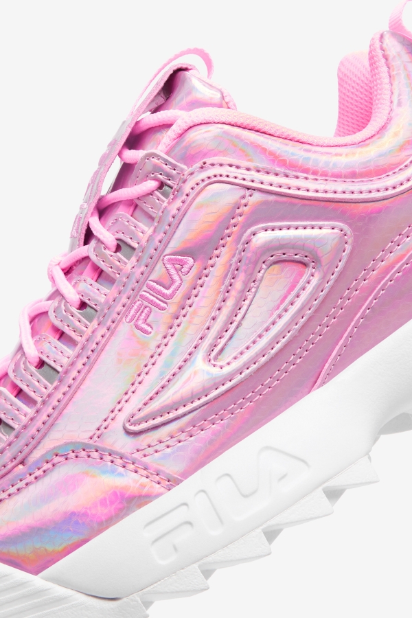 Cotton Candy-White Women\'s Disruptor 2 Premium Iridescent Snake Fila