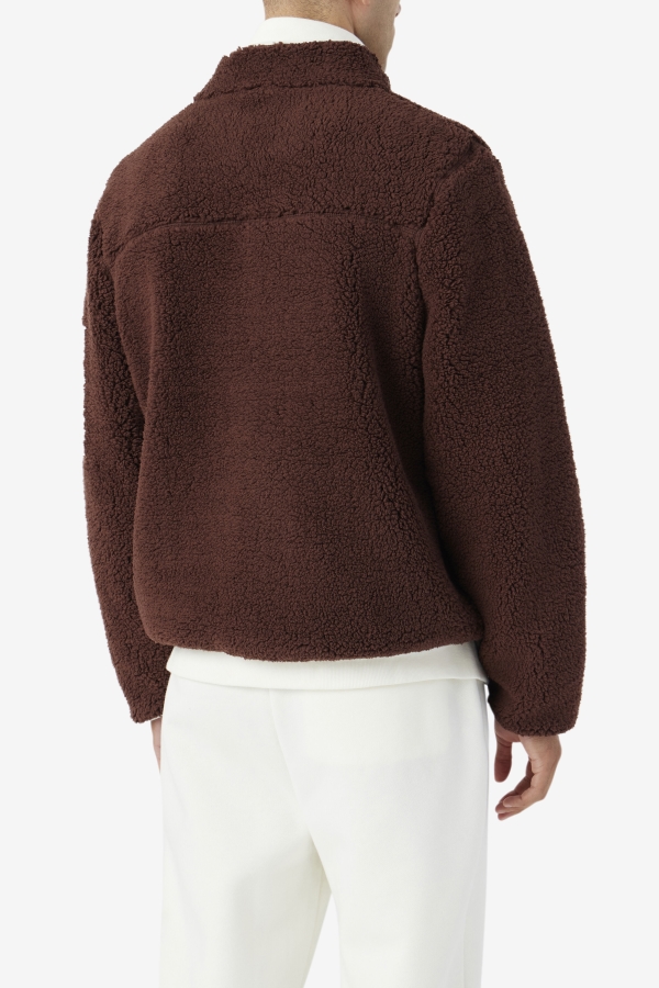 Fila Yale Sherpa Jacket Brown Stone-Egret