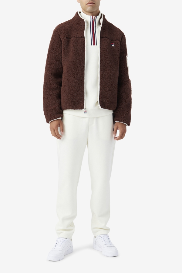 Fila Yale Sherpa Jacket Brown Stone-Egret