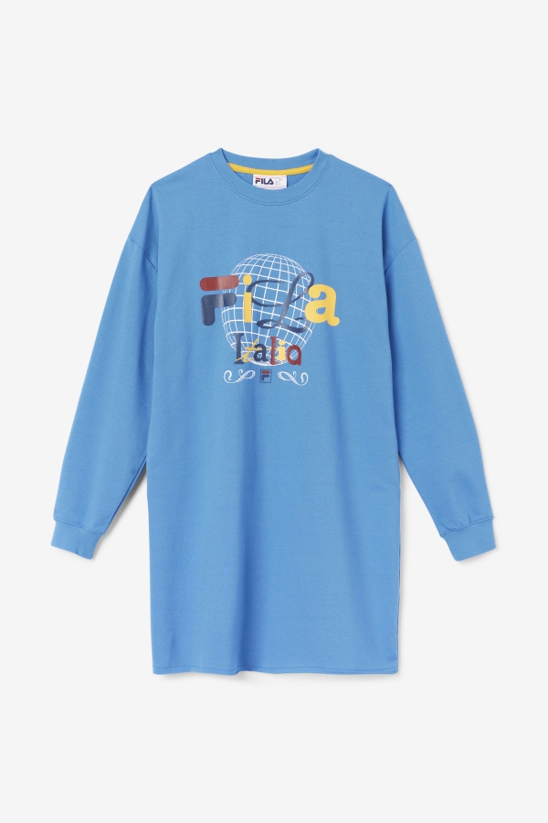 Mazik T-Shirt Dress Fila Vallarta Blue-White