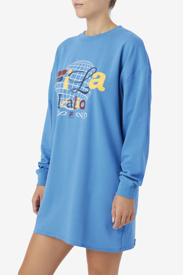 Mazik T-Shirt Dress Fila Vallarta Blue-White