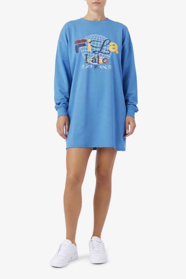 Mazik T-Shirt Dress Fila Vallarta Blue-White