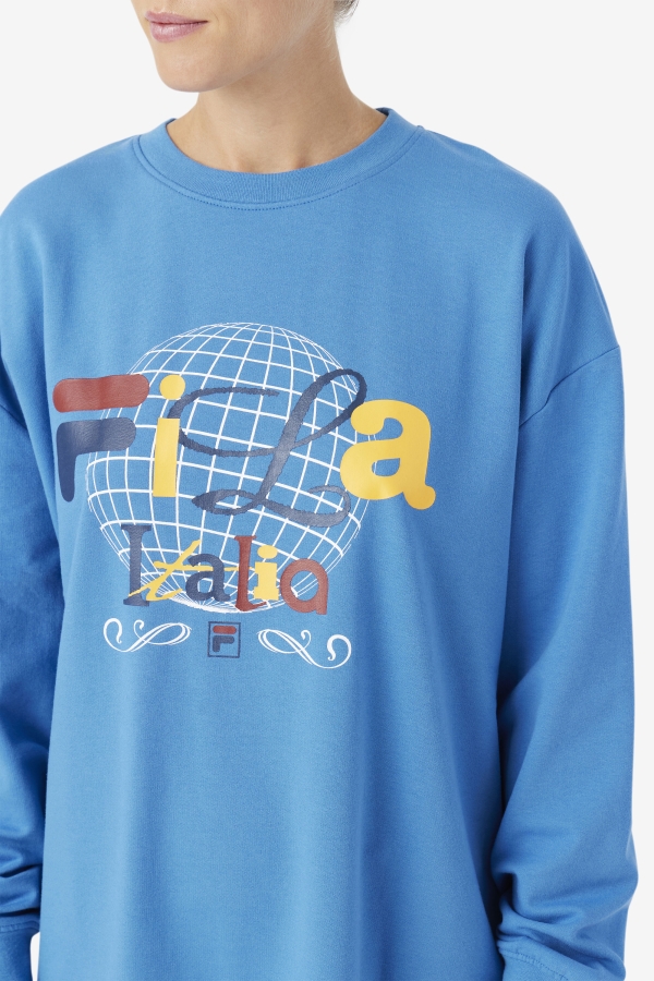 Mazik T-Shirt Dress Fila Vallarta Blue-White