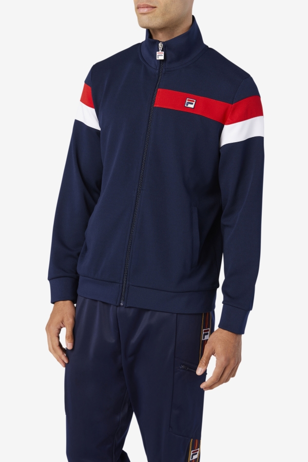 Fila Malcolm Track Jacket Peacoat-Red-White
