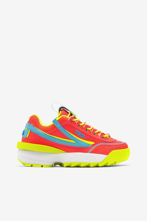 Fiery Coral-Yellow-Bluefish Women's Disruptor 2 Exp Fila