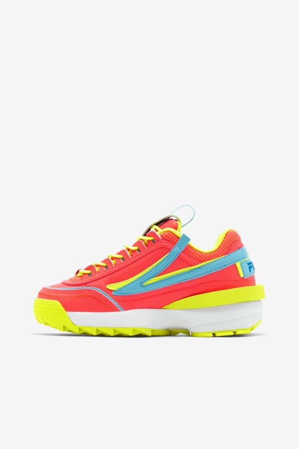 Fiery Coral-Yellow-Bluefish Women\'s Disruptor 2 Exp Fila