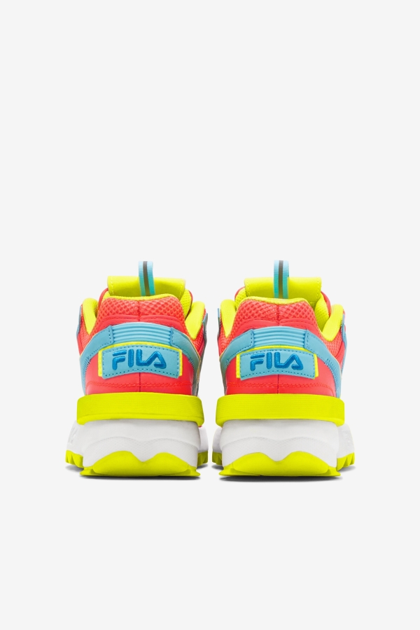 Fiery Coral-Yellow-Bluefish Women\'s Disruptor 2 Exp Fila