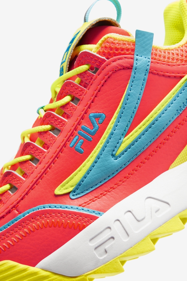 Fiery Coral-Yellow-Bluefish Women\'s Disruptor 2 Exp Fila