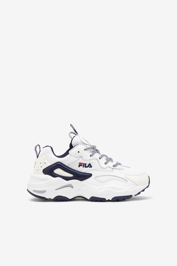 Fila White-Navy-Red big kids' ray tracer
