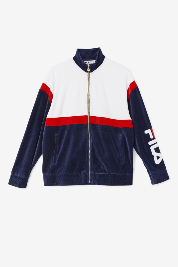 Mansur Velour Jacket Fila Navy-White-Red