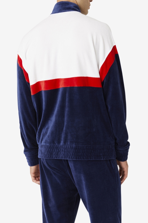Mansur Velour Jacket Fila Navy-White-Red