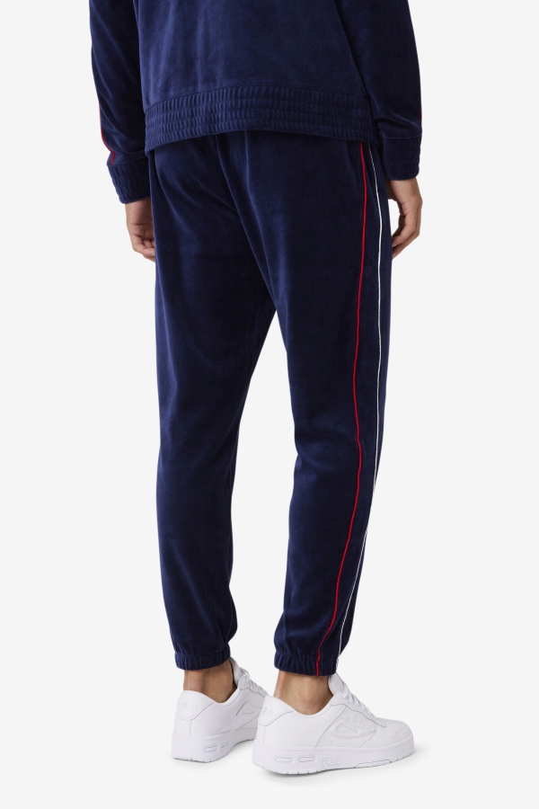 Navy-White-Red Fila Deverall Velour Pant